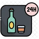 Bar 24 Hours 24 Hours Service Icon
