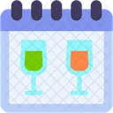 Calendar Date And Time Glass Icon
