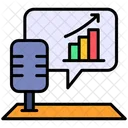 Bar Chart Microphone Business And Finance Icon