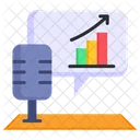 Bar Chart Microphone Business And Finance Icon