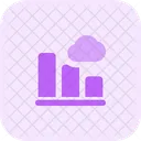 Bar Chart Cloud  Icon