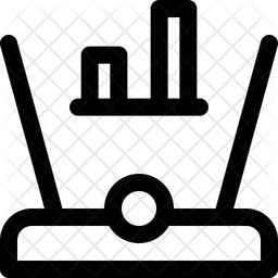 막대 차트 홀로그래피  아이콘