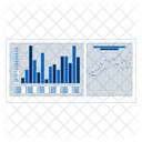 Bar Chart Line Graph Dashboard Icon