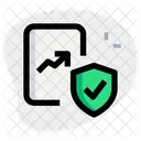 Bar Chart Paper Shield Analysis Report Shield Secure Analysis Icon