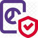 Bar Chart Paper Shield Analysis Report Shield Secure Analysis Icon