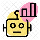 Bar Chart Robot  Icon