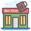 Bar-Club-Gebäude  Symbol