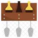 Vino Bar Estante Icono