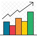 Bar Graph Data Visualization Statistical Analysis Icon