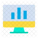 Monitor Bar Graph Analysis Icon