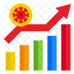 코로나 성장 그래프  아이콘
