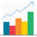 Bar Graph Data Visualization Statistical Analysis Icon