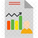 Bar Presentation Business Growth Report Report Icon