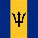 Barbados Flag Country Icon