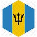 Barbados Flag World Icon