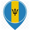 Barbados Flag World Icon