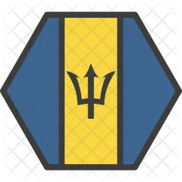 Barbados Flag Symbol