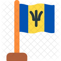 Barbados Flag Icon