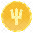 Barbados Dollar Coin  Icon