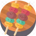 Barbecue Grill Skewered Icon