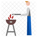 Barbecue Man Icon