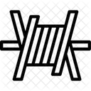 Barbed Wire Defensive Barrier Wire Entanglement Icon