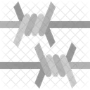 Barbed Wire Fence Protection Icon