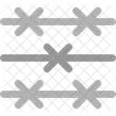 Barbed Wire Fence Protection Icon