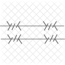 Barbed Wire Security Fence Prison Barrier Icon