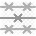 Barbed Wire Fence Protection Icon