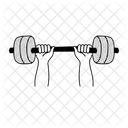Half Tone Barbell Excercise Illustration Barbell Fitness Icon