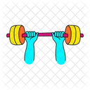 Vibrant Barbell Excercise Illustration Barbell Fitness Icon