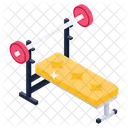 Barbell Bench Weight Bench Fitness Equipment Icon