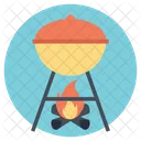 Barbeque Grill Camp Icon