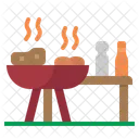 Barbeque Grill Cooking Icon