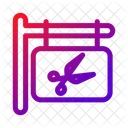 Barber Board Shop Sign Logo Icon