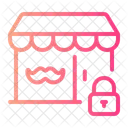 Barber Shop Lockout Closure Icon