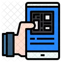 Hand Phone Qr Code Icon