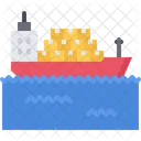 Barco Carga Contenedor Icon