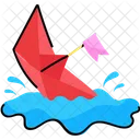 Barco Afundando Erro Barco Afogando Ícone