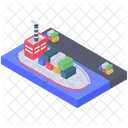 Buque De Carga Entrega De Envios Envio Maritimo Icon