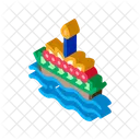 Barco Lleno Flores Icon
