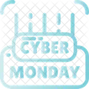 Barcode Cyber Monday Shopping Icon