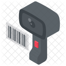 Barcode Reader Icon - Download in Isometric Style