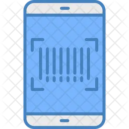 Barcode scan Icon - Download in Colored Outline Style