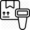 Paket Barcode Scannen Suche Logistik Symbol