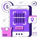 Barcode tracking  Icon