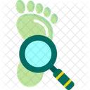 Barefoot Magnifying Glass Feet Sole Icon
