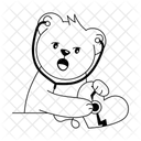 Barenkontrolle Herzuntersuchung Schockierter Bar Symbol