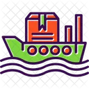 Barge Cargo Boat Icon